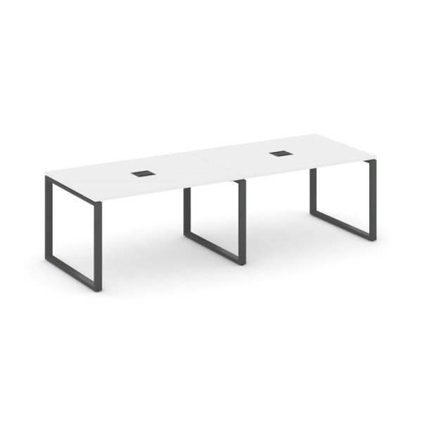 Стол переговорный SN-6O.SPRG-011 (1960х980х750) (Белый/Металл Антрацит)