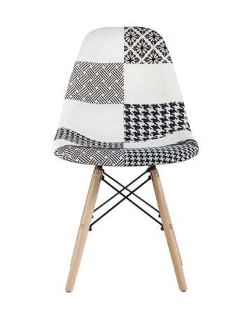 Стул DSW пэчворк черно-белый (Стул DSW черно-коричневый)
