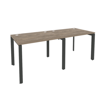 Рабочая станция на П-образном м/к Onix O.MP-RS-2.1.8 1960x800x750 (Тиквуд Темный/Черный металл)