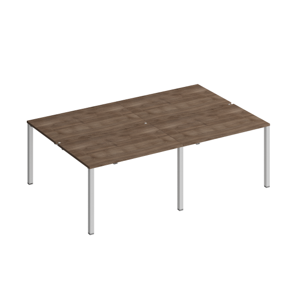 Рабочая станция на металлокаркасе КФ (4х120) Комфорт КФ К.1144-2 2400x1540x750 (Дуб шамони темныйСерый)