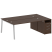 Рабочая станция с тумбой на А-образном м/к Metal System Style БА.РС-СТП-2.5 2212x1475x750 (Дуб наварра/Серый металл)