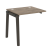 Наборный элемент рабочей станции на деревянных опорах Onix Wood OW.1.NRS-0.7 780x720x750 (Тиквуд Светлый/Дуб Темный)