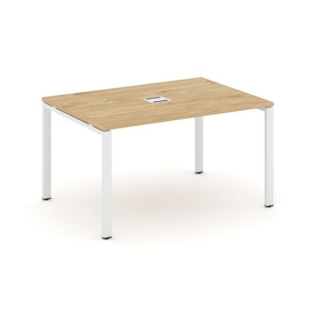 Стол переговорный SN-6P.SPRG-001 (980х980х750) (Тиквуд Светлый/Металл Белый)