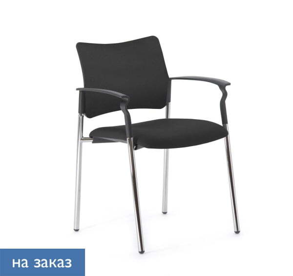 PINKO Кресло обитое на опорах (Черный/Черный)