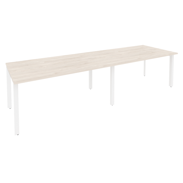 Стол переговорный Onix O.MP-PRG-2.4 3160x980x750 (Денвер Светлый/Белый Металл)