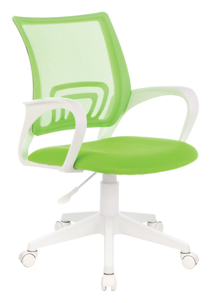 Кресло CH-W695NLT салатовый TW-03A TW-18 сетка/ткань крестов. пластик пластик белый (Салатовый)