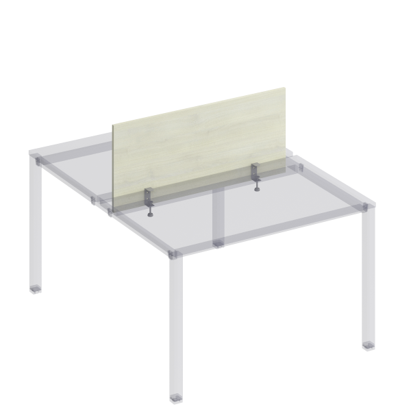 Экран настл. фронт. с кроншт. для рабочей станции 120 на мет. каркас КФ Комфорт КФ К.846 1050x450x18 (Дуб шамони светлыйСерый)