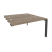 Стол-приставка двойной на П-образном м/к к опорным элем. Onix O.MP-D.SPR-3.7 1380x1475x750 (Тиквуд Темный/Белый Металл)