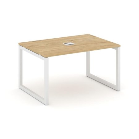 Стол переговорный SN-5O.SPRG-003 (1380х980х750) (Тиквуд Светлый/Металл Белый)