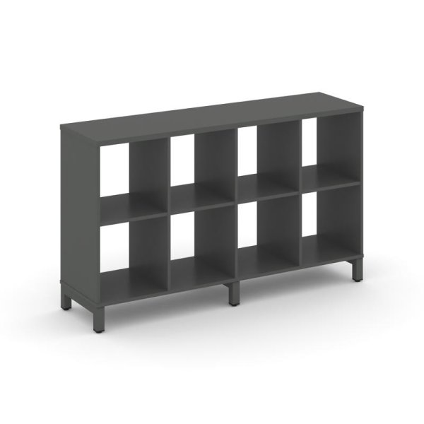 Каркас стеллажа 2 яруса SN.KS-240 (1488х400х881) (Антрацит/Металл Антрацит)