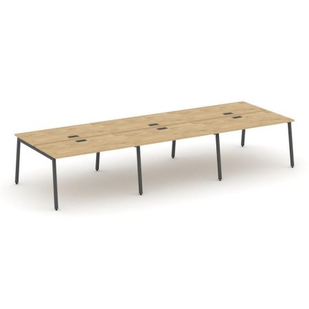 Рабочая станция 2-х сторонняя SN-4A.DRS-084 (4740х1632х750) (Тиквуд Светлый/Металл Антрацит)