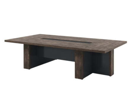 Стол переговоров на 8 человек Torston Т-104 без центральной вставки  3000x1600x750 (Дуб Бунратти/Антрацит)