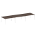 Стол для переговоров (3 столешницы) на А-образном м/к Metal System Style БА.ПРГ-3.4 4800x1235x750 (Дуб наварра/Серый металл)