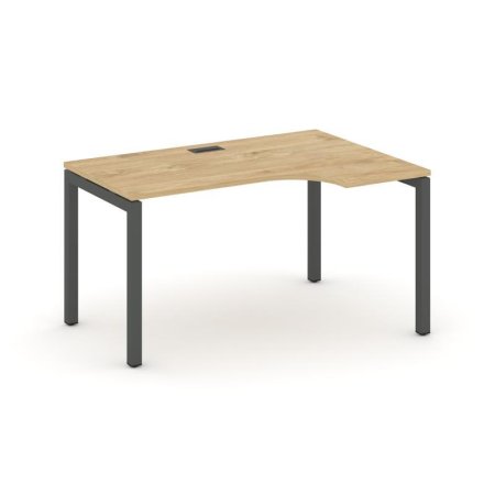 Стол рабочий эргономичный SN-5P.SPA-012(R) (1580х700/980х750) (Тиквуд Светлый/Металл Антрацит)