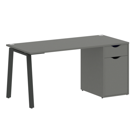 Стол письменный VR.SP-3-158.1.A 1580x720x750 (Металлик/Антрацит Металл)