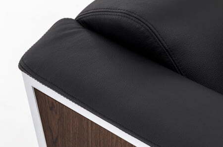 VISPO Диван 3-местный (ОРЕХ/ЧЕРНЫЙ)