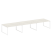 Переговорный стол 3 столешницы Metal System Style БО.ПРГ-3.4 4800x1235x750 (Дуб Наварра/Серый металл)