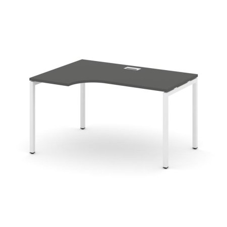 Стол рабочий эргономичный SN-4P.SPA-021(L) (1380х800/980х750) (Антрацит/Металл Белый)