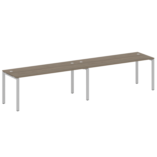 Рабочая станция на 2 раб.места Metal System Style БП.СМ-2.5 3600x720x750 (Вяз/Серый металл)