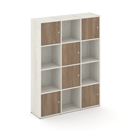 Стеллаж Locker Plus LK.K-006 1188x350x1593 (Дуб Наварра | Дуб Аризона)