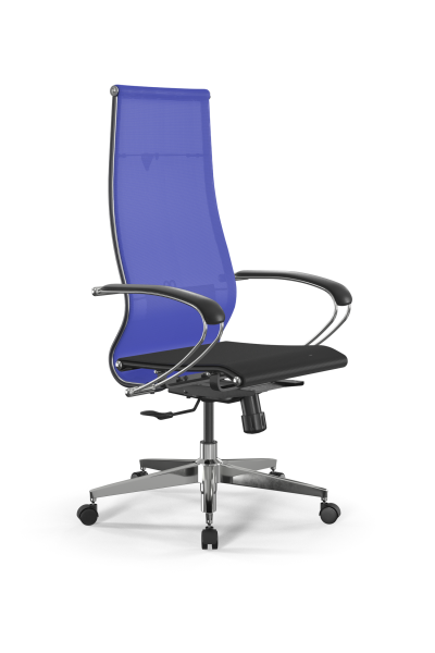 Кресло для руководителя Метта SynchroSit 10 B1-107K - T /Km00/Nb00/K1cL(M20.B22.G18.W02) (Васильковый | Черный)