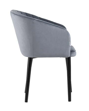 Стул с подлокотниками Нейтон велюр серый (Стул Нейтон серый)