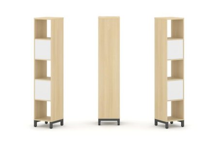 Набор стеллажа 1 сторонний, 5 ярусов SN.NS-511 (387х400х1982) (Акация Лорка/Белый/Металл Антрацит)