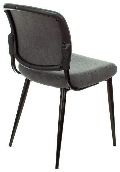 Стул для кухни KF-8 серый Alfa 44 металл черный на ножках (KF-8/FABRIC/GREY) (Серый)
