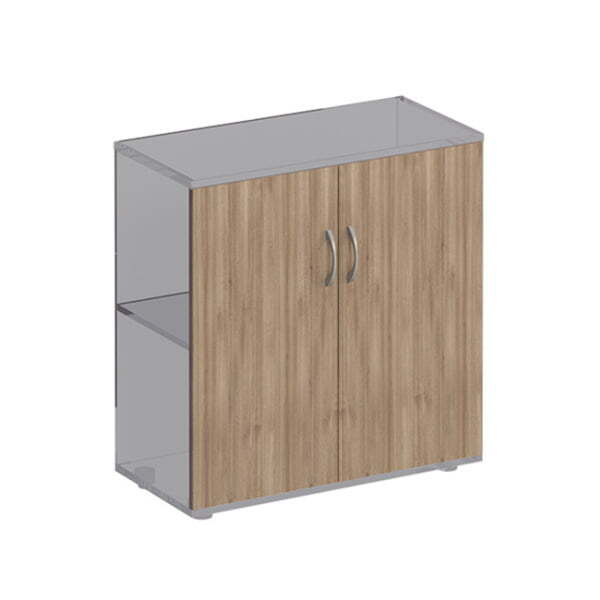 Двери деревянные низкие (2шт) Комфорт МП2 К 432 400x18x760 (Дуб шамони темный)