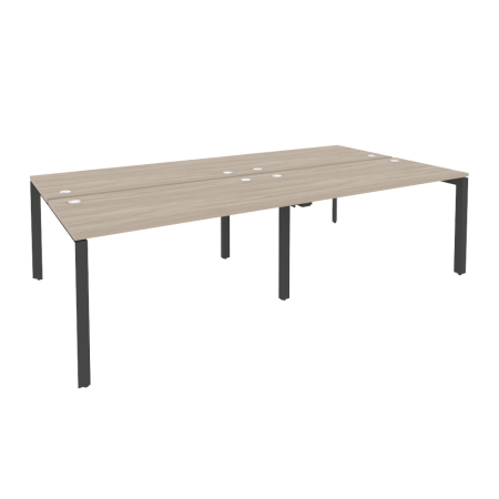 Рабочая станция на П-образном м/к Onix O.MP-D.RS-4.3.7 2760x1475x750 (Дуб Аттик/Черный металл)