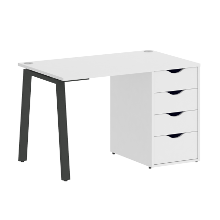 Стол письменный VR.SP-3-118.4.A 1180x720x750 (Белый Бриллиант/Антрацит Металл)