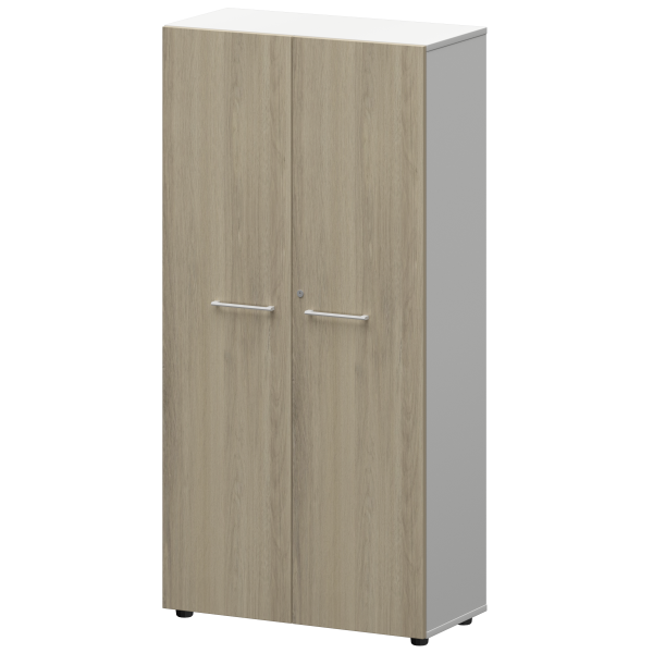 Шкаф высокий закрытый Кортез СМШ48F(Б) 792x362x1595 (Кронберг/Белый)
