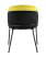 Стул Дабл велюр черный с желтой вставкой (Стул Дабл черный, желтый)