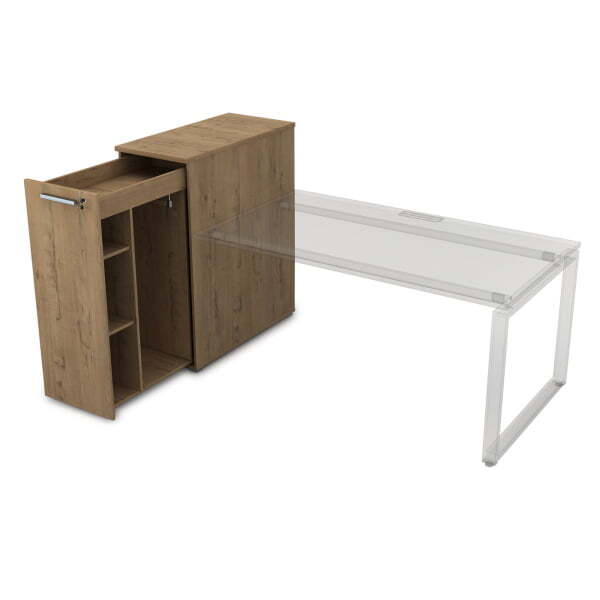 9Т.029 Тумба с выкатной секцией высокая (450x900x1150) (Teakwood)