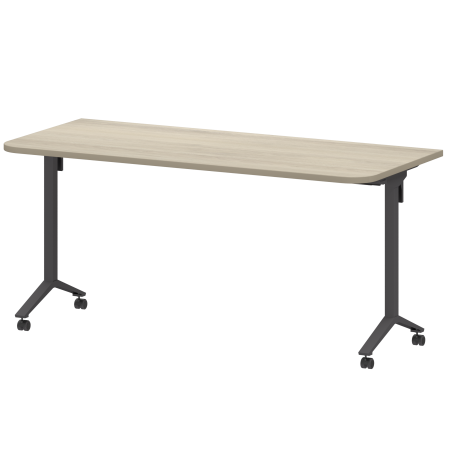 Стол мобильный складной радиусный Моби МБ25-160.70Р 1600x700x750 (Кронберг/Антрацит)