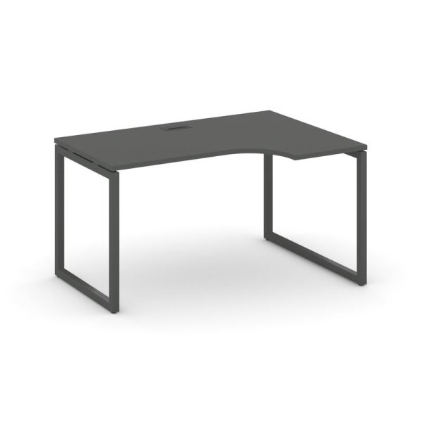 Стол рабочий эргономичный SN-4O.SPA-021(R) (1380х800/980х750) (Антрацит/Металл Антрацит)