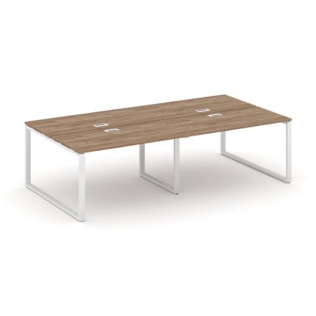 Рабочая станция 2-х сторонняя SN-6O.DRS-042 (2360х1432х750) (Дуб Табак/Металл Белый)