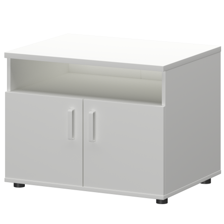 Тумба для оргтехники Смарт СМТ-2ДН 800x600x625 (Белый)