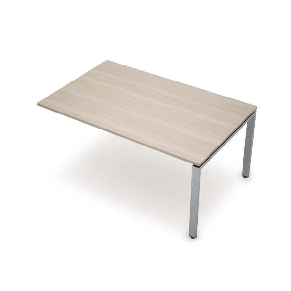 6МПК.604 Бенч-система для переговорных столов, конечный модуль (1600x1000x750) (Шамони светлый/Алюминий матовый)