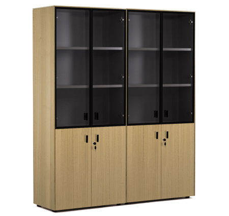 EXE Шкаф комбинированный (Светлый эвкалипт/Черный)