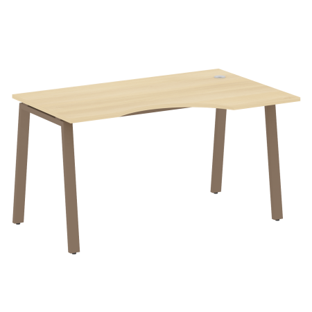 Стол криволинейный правый Metal System Style БА.СА-2 Пр 1400x900x750 (Акация/Мокко металл)