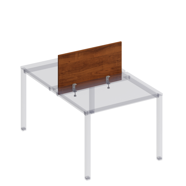 Экран настл. фронт. с кроншт. для рабочей станции 100 на мет. каркасе КФ Комфорт КФ К.845 850x450x18 (Французский орехСерый)