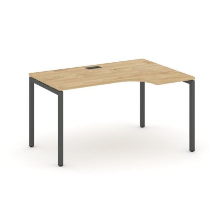 Стол рабочий эргономичный SN-4P.SPA-021(R) (1380х800/980х750) (Тиквуд Светлый/Металл Антрацит)