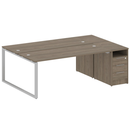 Рабочая станция Metal System Style БО.РС-СТП-2.5 2212x1475x750 (Вяз/Серый металл)