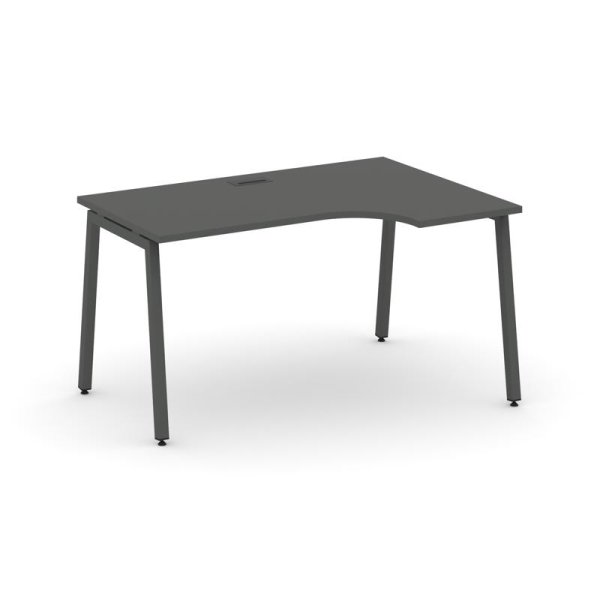 Стол рабочий эргономичный SN-4A.SPA-001(R) (1380х600/980х750) (Антрацит/Металл Антрацит)