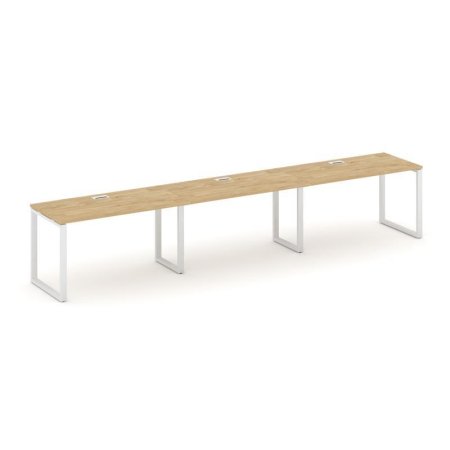 Рабочая станция 1 сторонняя SN-6O.ORS-034 (4740х600х750) (Тиквуд Светлый/Металл Белый)