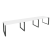 Рабочая станция на О-образном м/к Onix O.MO-RS-3.3.8 4140x800x750 (Тиквуд Темный/Белый Металл)