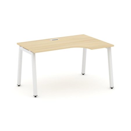 Стол рабочий эргономичный SN-5A.SPA-012(R) (1580х700/980х750) (Акация Лорка/Металл Белый)