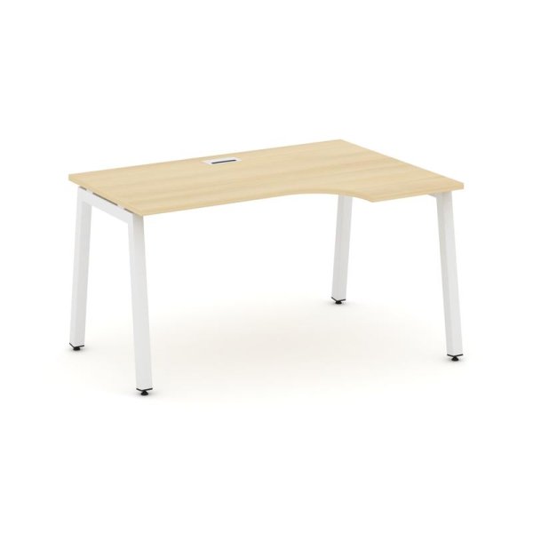 Стол рабочий эргономичный SN-5A.SPA-001(R) (1380х600/980х750) (Акация Лорка/Металл Белый)