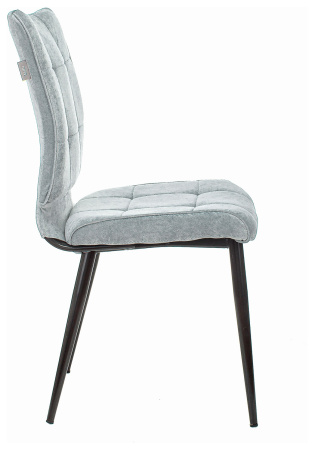 Стул для кухни KF-4_2 комплект 2шт серо-голубой Light 28 металл черный на ножках (KF-4/LT28_2) (Серо-голубой)